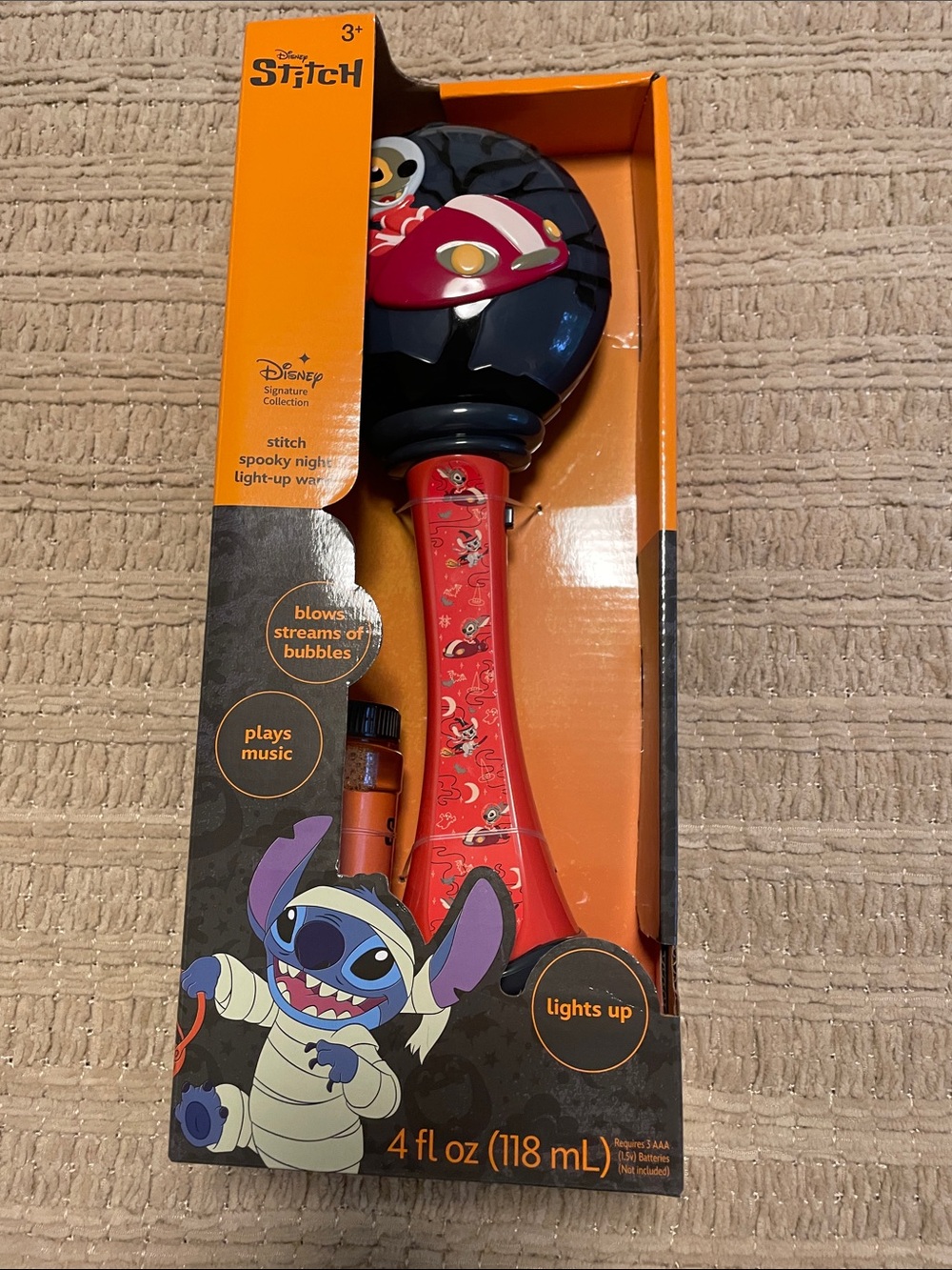 Disney Stitch Red and Navy Light-Up Bubble Wand Disney signature collection